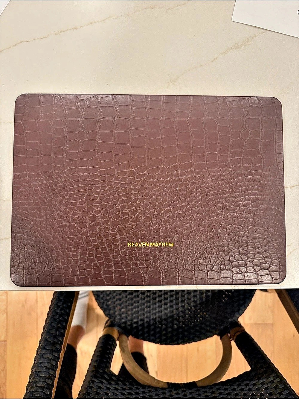 Heaven Mayhem Laptop Cover Brown